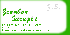 zsombor surugli business card